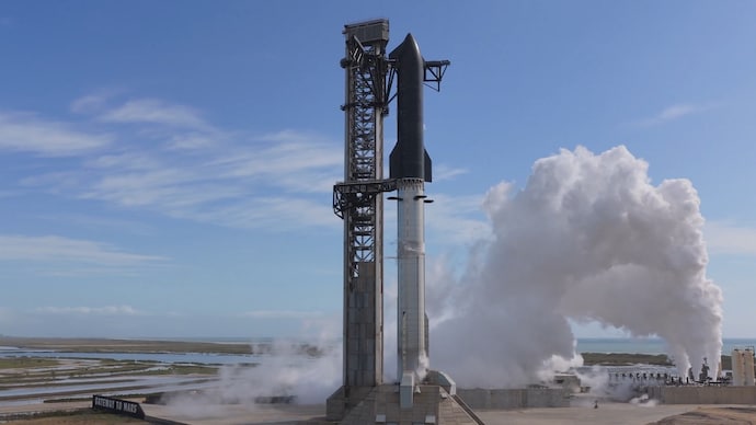 A photo of SpaceX's Starship rocket at the launch pad. (Photo: SpaceX) SpaceX delays test launch of its reusable rocket Starship by 2 days