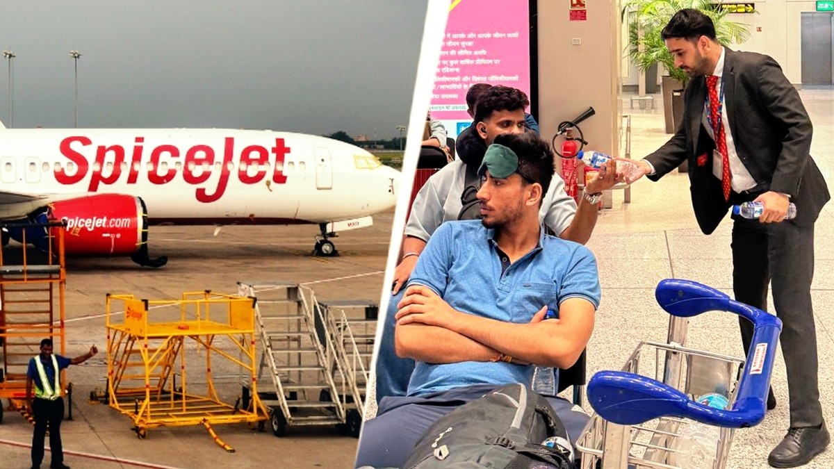 SpiceJet flights delayed after check-in disruption, flyers stranded at Delhi airport