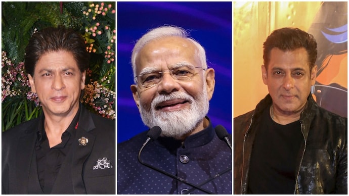 Shah Rukh Khan and Salman Khan wished Prime Minister Narendra Modi good health and happiness on his 76th birthday. (Credit: Getty Images/PTI) SRK wishes PM Modi on 76th birthday and hopes he 'always inspires the nation'