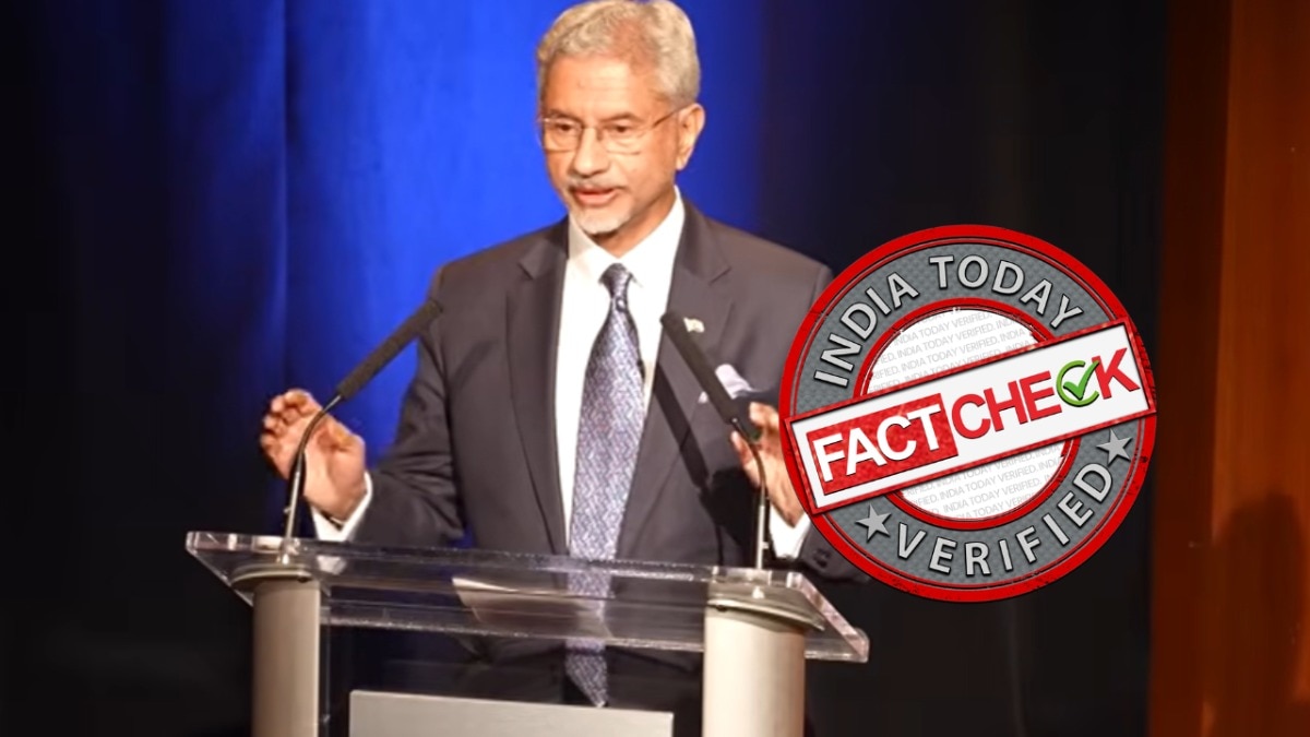 Fact Check: Video of Jaishankar talking about Trump's fondness for Pakistan is a deepfake