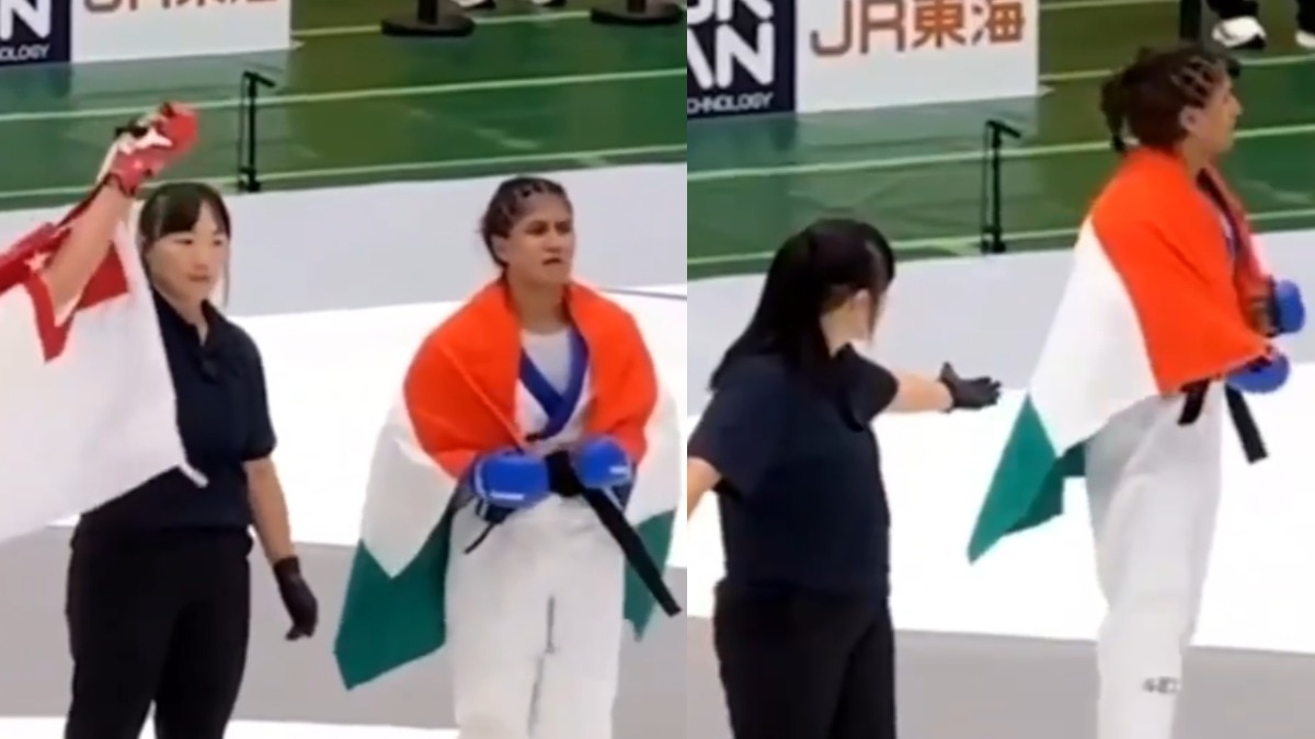 Suchika Tariyal criticised for refusing handshake after agonising Asian Games loss. Courtesy: Sony LIV screengrab Suchika Tariyal