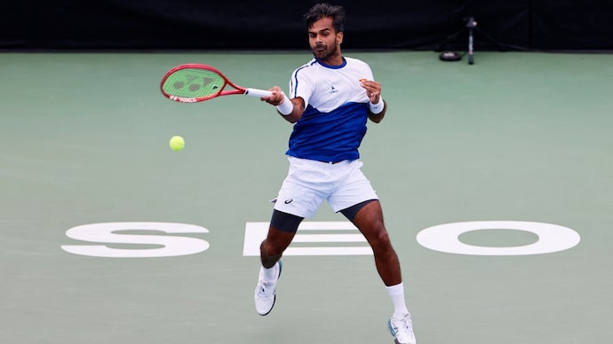 With Sumit Nagal's defeat, India fell 0-2 behind South Korea. Courtesy: Reuters Sumit Nagal