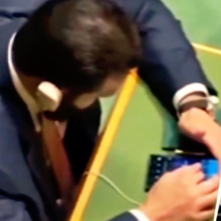Watch: Syrian President busy scrolling Instagram reels as leaders spoke at UNGA