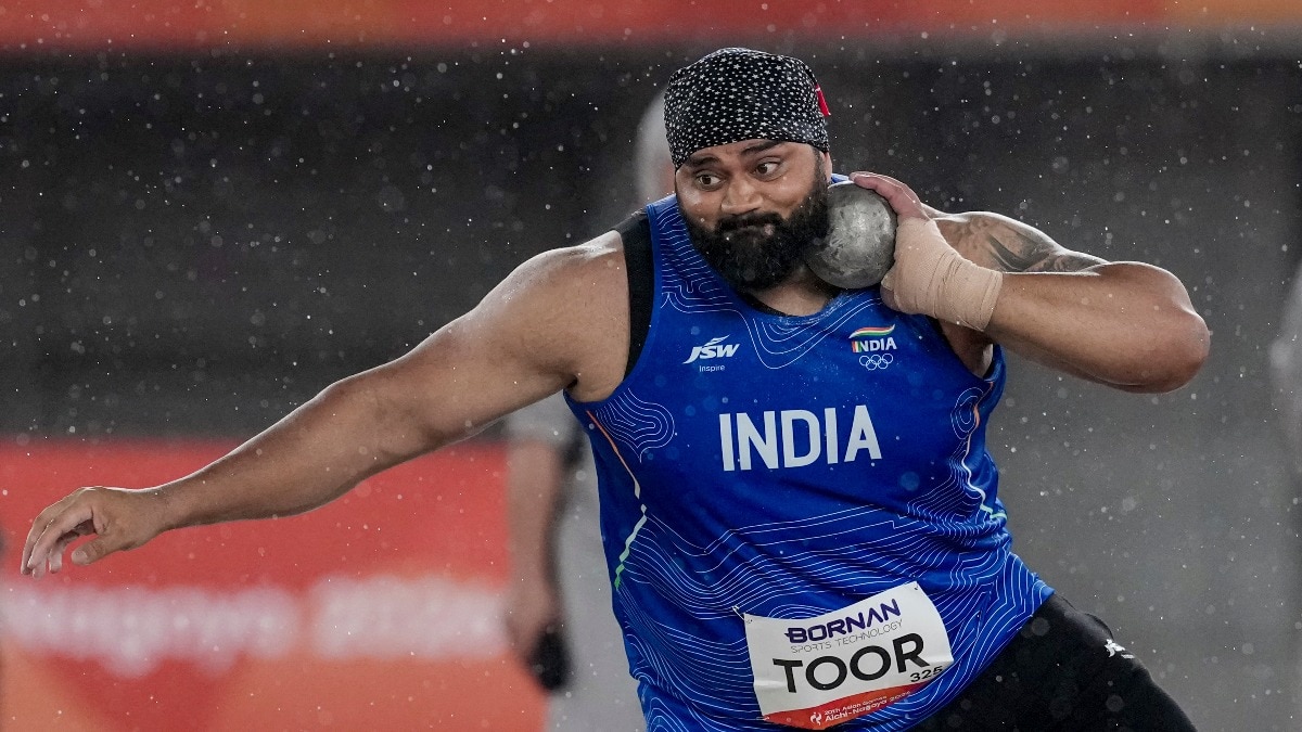 Tajinderpal Toor misses historic hat-trick, finishes with silver in men's shot put