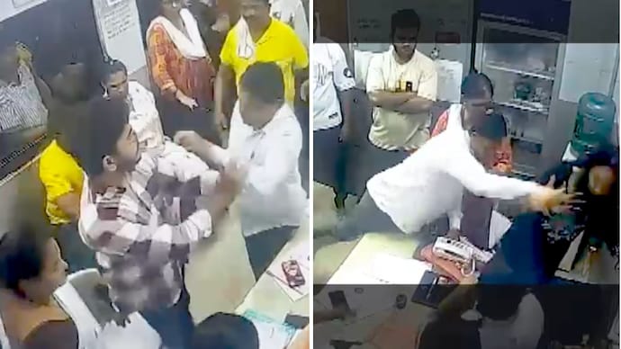 A politician was recently caught on camera assaulting a woman doctor in a hospital near Mumbai following an altercation over the treatment of a pregnant woman वीडियो वायरल होने और आईएमए के दबाव के बाद पुलिस ने नगरसेवक समेत छह लोगों पर केस दर्ज किया (Photo: ITG)