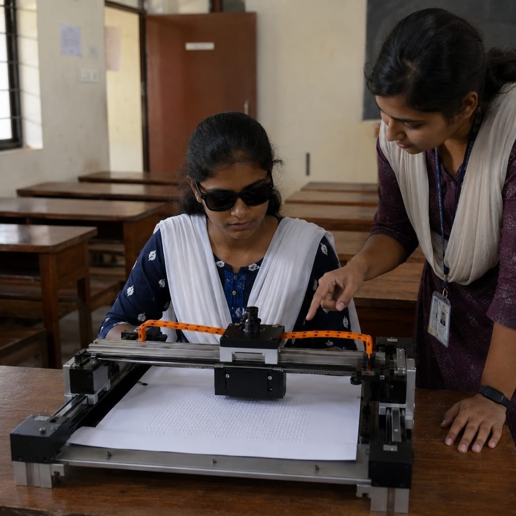 She saw a blind student struggle with Braille. Her answer won India’s Dyson Award
