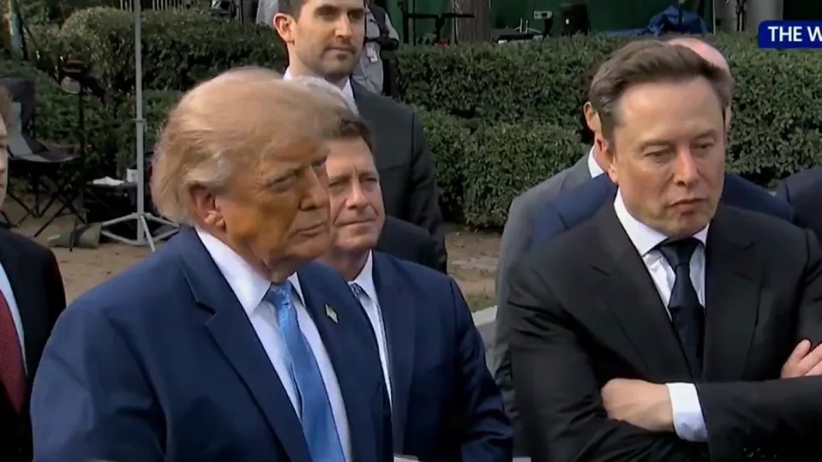 AI oops, SI: Elon Musk's terminology slip on camera, Trump's reaction is viral