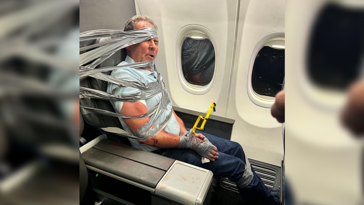 The unruly passenger was arrested after the American Airlines flight was diverted to Baltimore. (Photo: X/IAmyLeigh) The unruly passenger was arrested after the American Airlines flight was diverted to Baltimore.