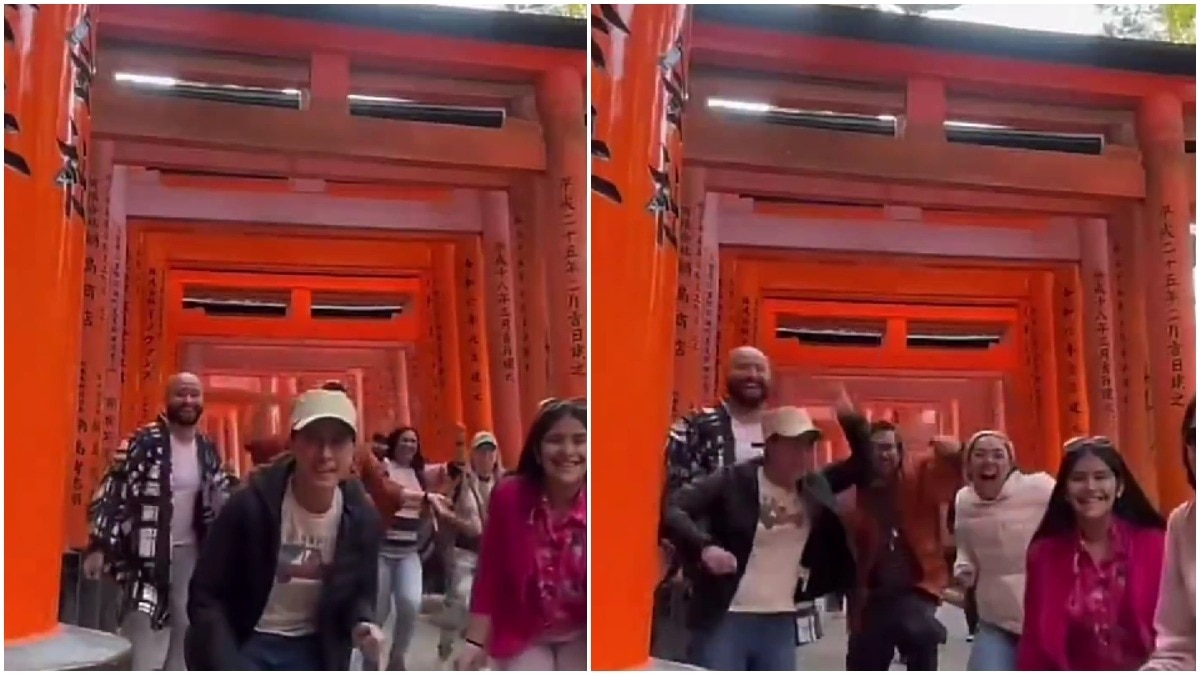 Tourists record viral TikTok dance at Japan shrine, American guitarist reacts