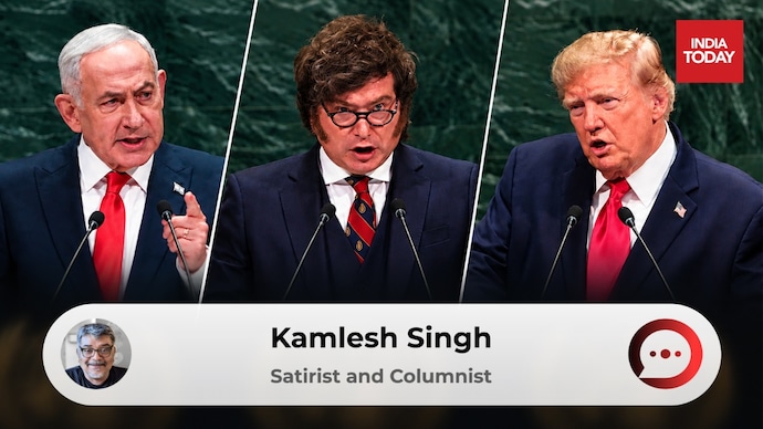 Israeli PM Benjamin Netanyahu, Argentinean President Javier Milei and the US' Donald Trump scored viral Instagram Reel clips. (Image: Getty) UNGA speech