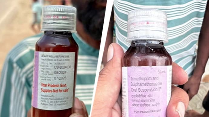 The expired cough syrup was part of relief aid distributed to flood-hit families in UP's Kanpur district. UP expired cough syrup