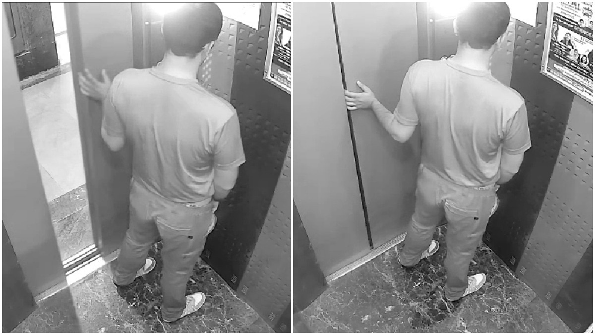 UP man urinates inside lift, continues even as doors open at several floors