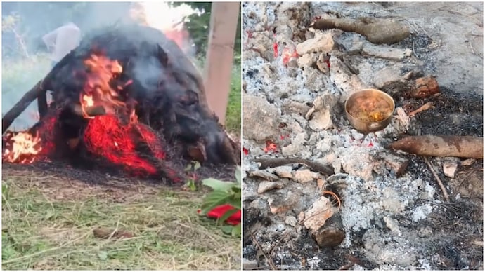 UP men caught cooking meat on funeral pyre as part of tantric ritual UP men caught cooking meat on funeral pyre as part of tantric ritual