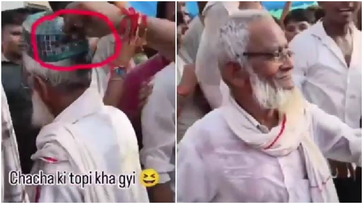 UP men pull elderly man’s cap off and throw it around, cops make them apologise UP men pull elderly man’s cap off and throw it around, cops make them apologise