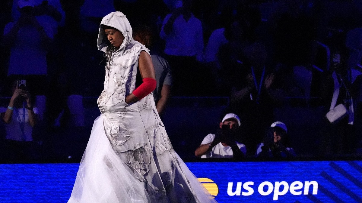 Naomi Osaka channels Allen Iverson in US Open debut look, reaches second round