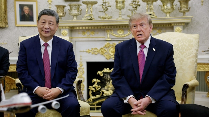 US President Donald Trump and Chinese President Xi Jinping in the Oval Office at the White House. (Photo: Reuters) US President Donald Trump and Chinese President Xi Jinping in the Oval Office at the White House. (Photo: Reuters)