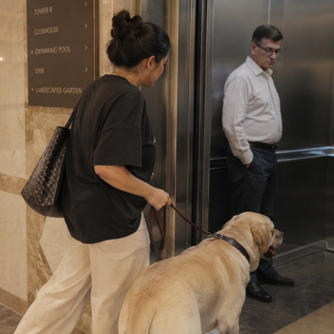 The unspoken struggle of the Indian pet owner: Taking the society lift