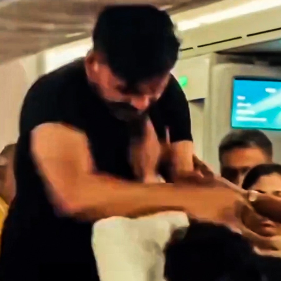 Video: T-shirt torn, punches fly as passengers brawl on Dhaka-London flight