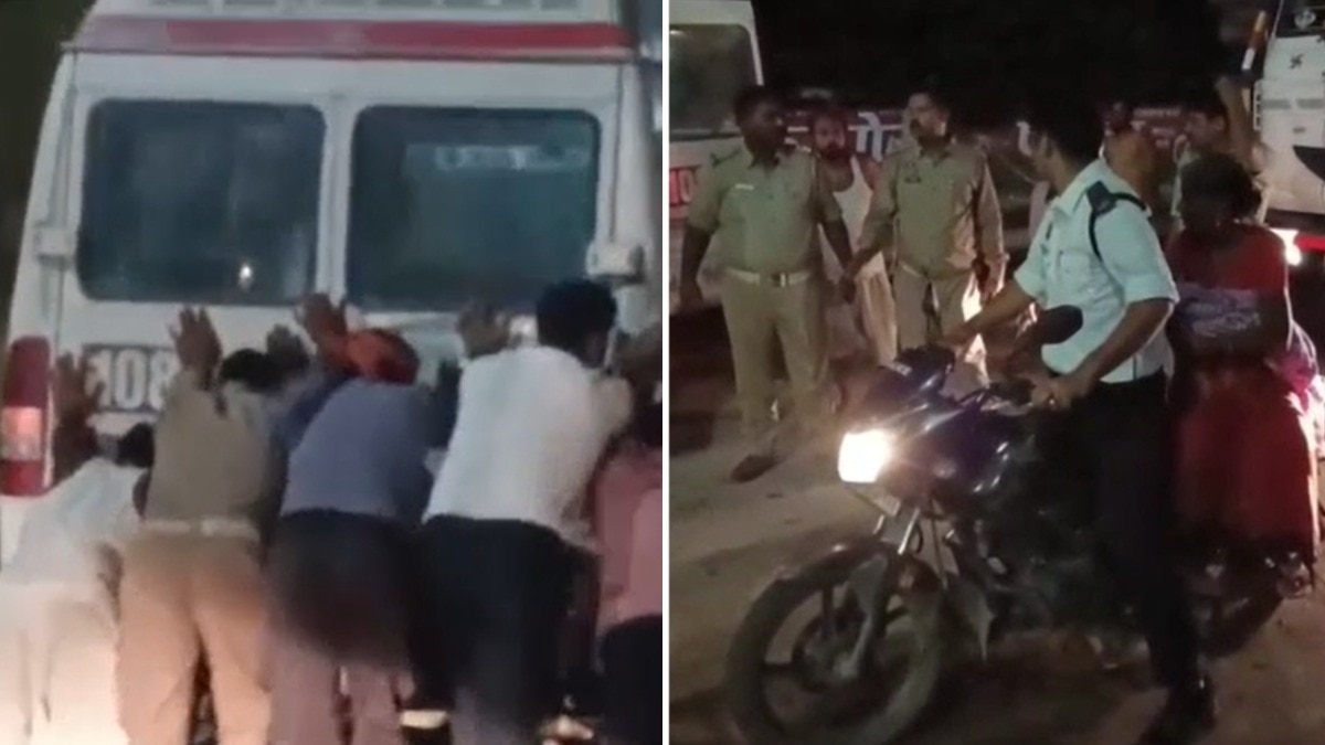 Video: UP cop rushes sick newborn to hospital on bike after ambulance breaks down