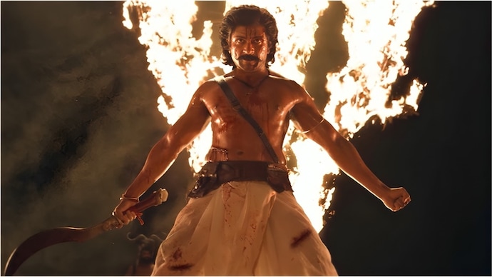 Vijay Deverakonda in a still from Ranabaali teaser (Photo: YouTube screengrab) Vijay Deverakonda in a still from Ranabaali teaser