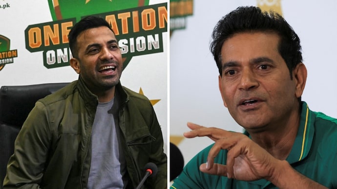 Wahab Riaz (L) and Aqib Javed (R) could be released by the PCB. (Image: AFP, Reuters) Wahab Riaz and Aqib Javed