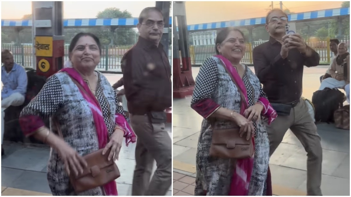 Woman shares adorable video of her parents' farewell ritual at railway station