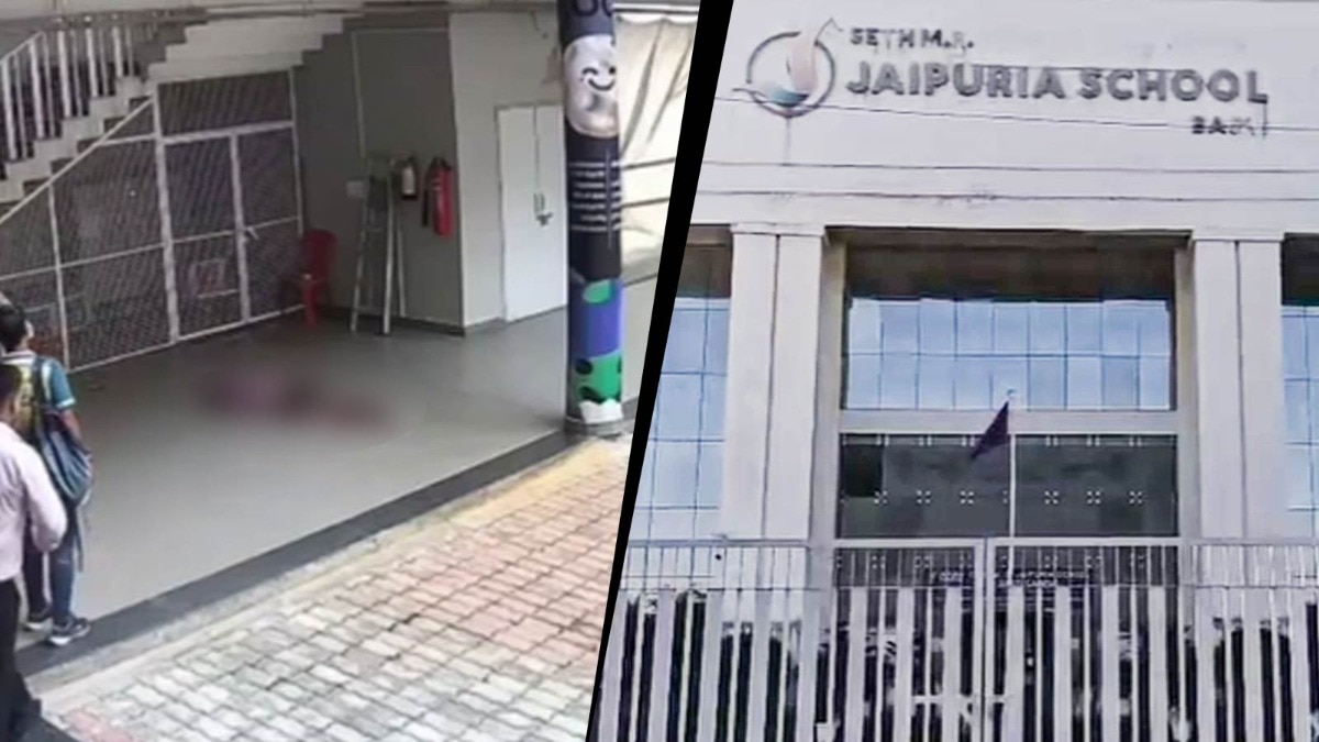 Caught on CCTV: Worker falls to death from third floor while painting at UP school