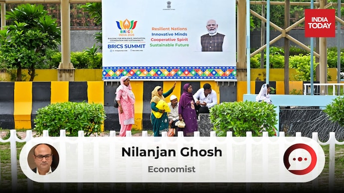 World leaders are set to attend the BRICS Summit being hosted in New Delhi on September 12 and 13. (Image: Getty) Workers are seen carrying out preparations and beautification work near Bharat Mandapam ahead of the upcoming BRICS Summit in New Delhi. (Image: Getty)