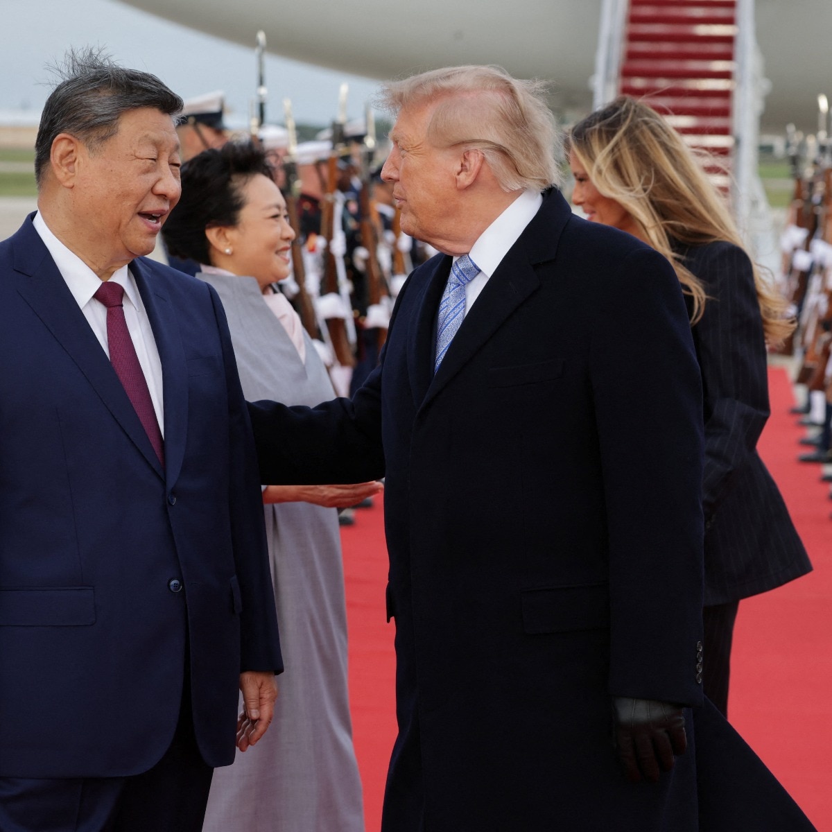 Xi Jinping arrives in US for state visit, gets rare tarmac welcome from Trump