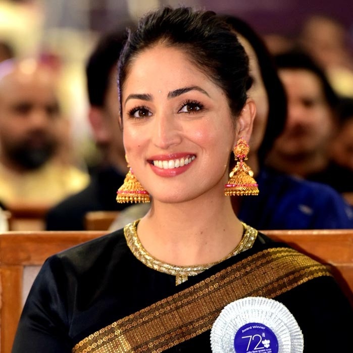 Black saree, gold jhumkas: Yami Gautam's look for National Film Awards ceremony