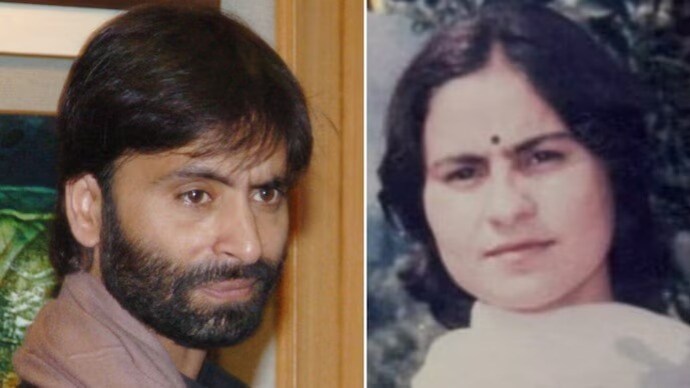 Sarla Bhat, a Kashmiri Pandit nurse, was kidnapped by JKLF terrorists in April 1990 and her body, bearing multiple injuries, was recovered the following day in Srinagar. (File photo) Yasin Malik, Sarla Bhat