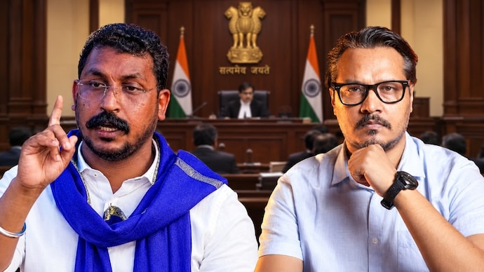 YouTuber Ajeet Bharti defended his remarks on Azad Samaj Party chief Chandrashekhar Azad, saying they were not driven by caste prejudice. (Image: AjeetBharti/YouTube) YouTuber Ajeet Bharti defended his remarks on Azad Samaj Party chief Chandrashekhar Azad, saying they were not driven by caste prejudice. (Image: AjeetBharti/YouTube)