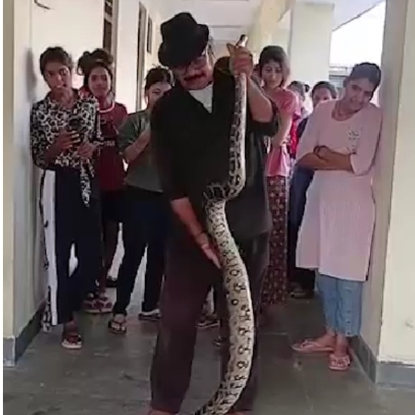 10-foot python slithers into girls’ hostel bathroom in Madhya Pradesh, rescued