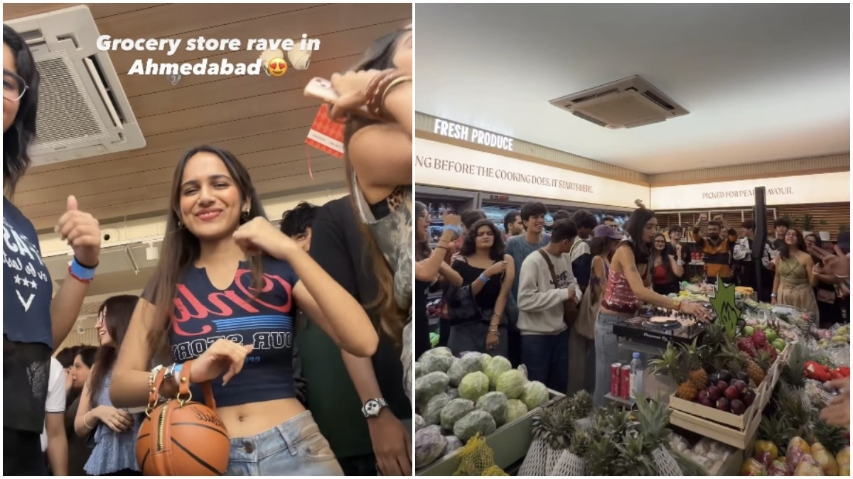 Ahmedabad grocery store throws a party with DJ, customers ditch their carts to dance