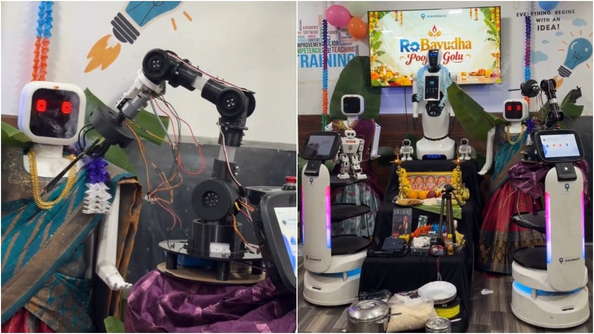 Tamil Nadu's Ayudha Puja gets an AI twist as robots perform aarti, light incense