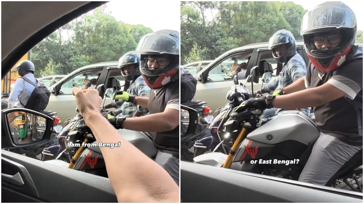 Bengaluru Man Engages in Football Banter with Biker from Bengal