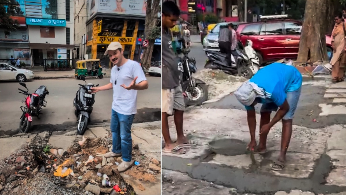 Bengaluru's footpath mess gets a 'temporary' fix after Canadian vlogger's takedown