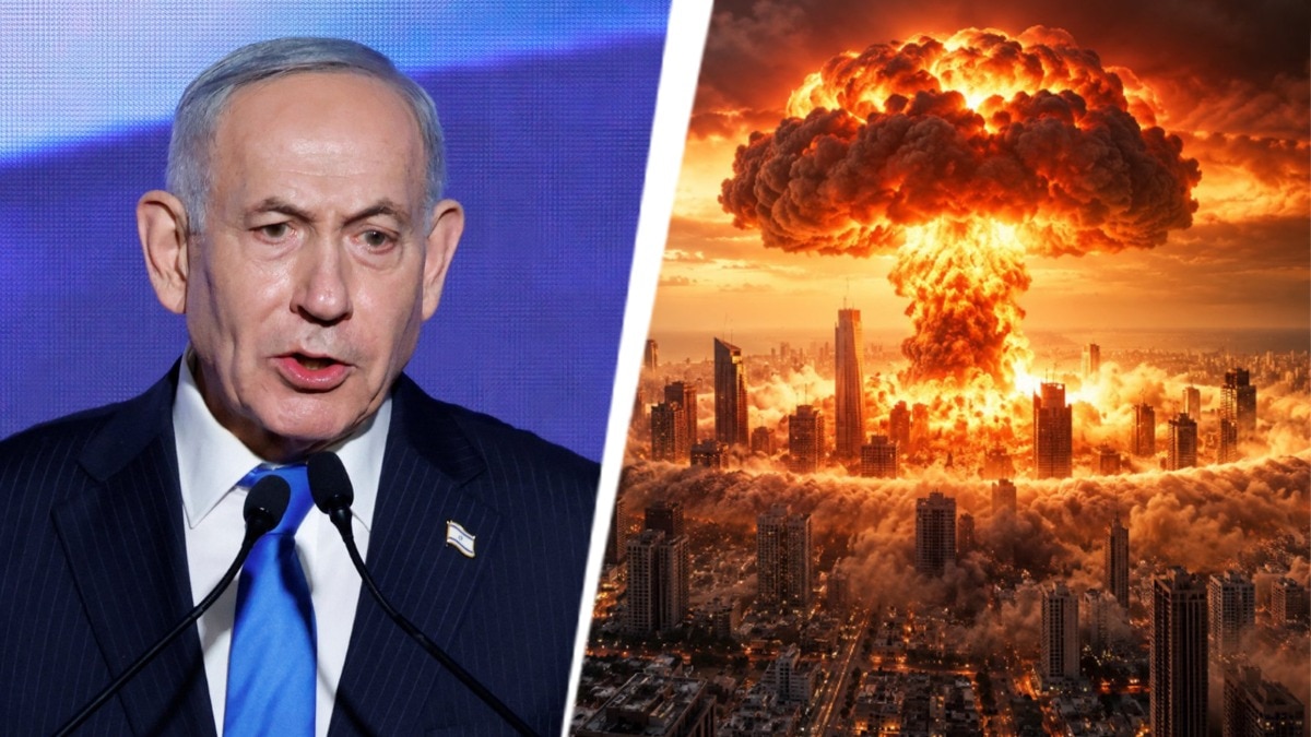 Ahead of polls, Netanyahu posts AI image of nuke blast over Tel Aviv