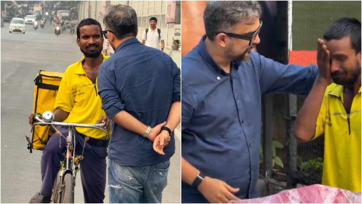 Mumbai man gifts Blinkit agent scooter on Anant Ambani's behalf, leaves him crying