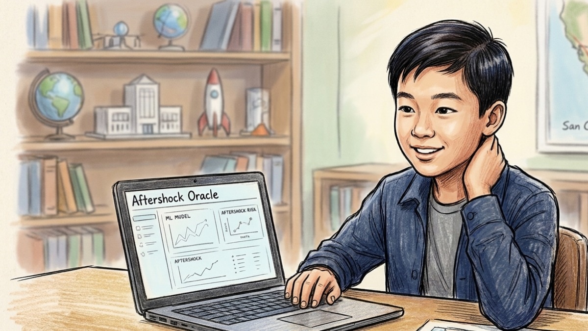 At 12, he built an AI tool to forecast earthquake aftershocks and won a national award