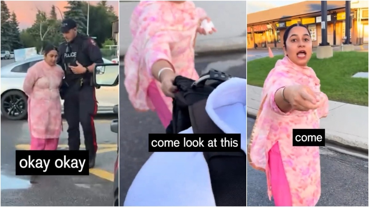 Woman gets aggressive with pedestrian over traffic dispute in Canada, cops arrest her