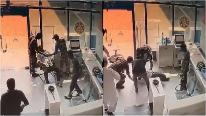 CCTV footage captured how CISF personnel helped an airport staff member with CPR. (Photos: CISF/X) CISF