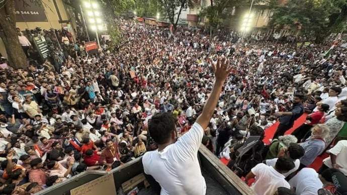 CJP protest outside Mumbai's Shivaji Park. (Photo: X/@abhijeet_dipke) CJP protest
