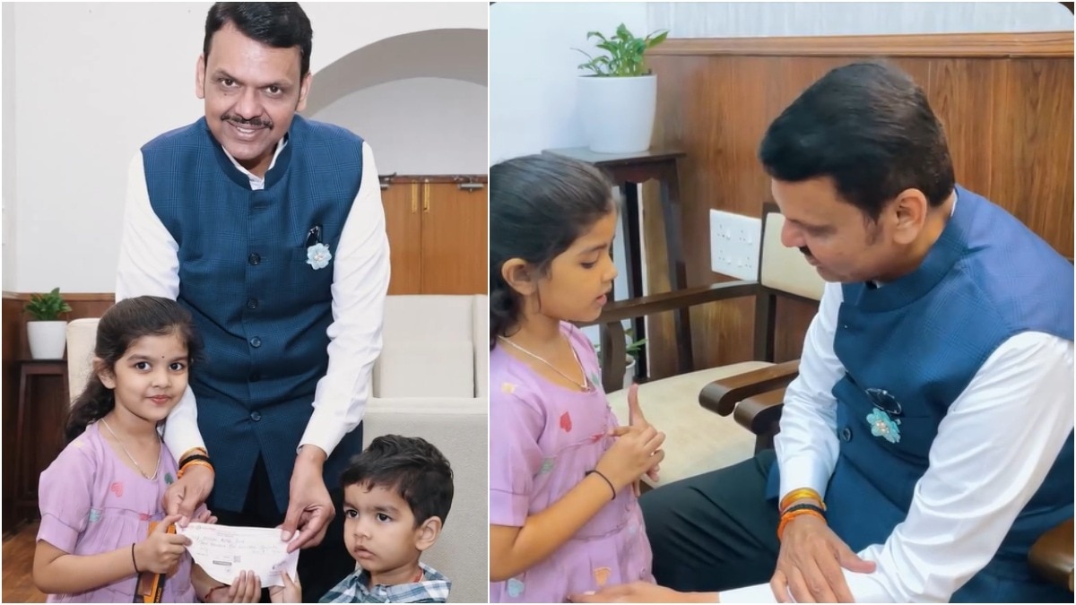 Little girl donates piggy bank savings for drought-hit farmers, moves Maharashtra CM