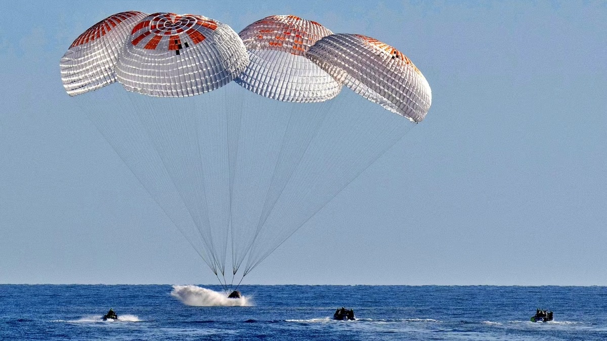 Watch: Four astronauts splashdown after fiery return journey from space
