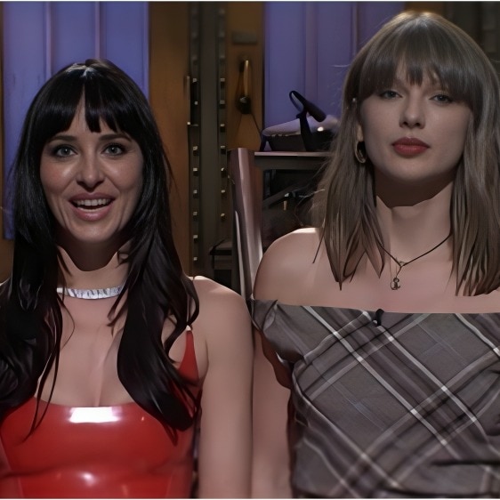 Taylor Swift crashes Dakota Johnson’s SNL monologue, jokes about her exes