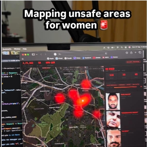 Delhi man uses AI and crime data to map risky areas for women