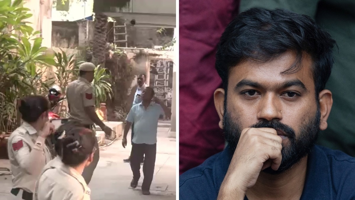 Delhi Police at Abhijeet Dipke's residence