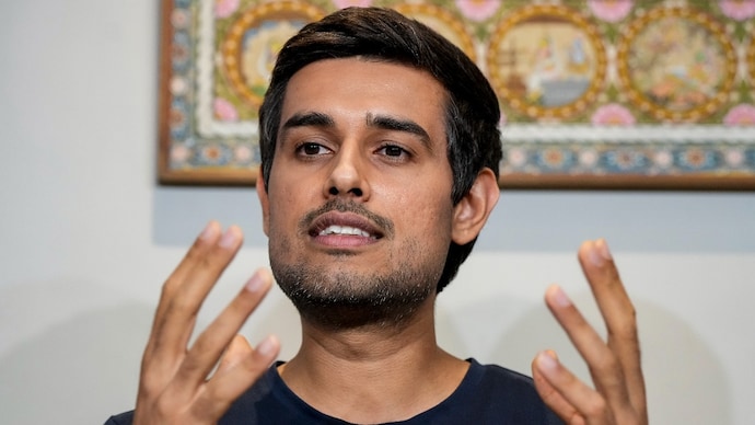 Dhruv Rathee claims round-the-clock police surveillance to prevent him from joining protests. (PTI photo) Dhruv Rathee