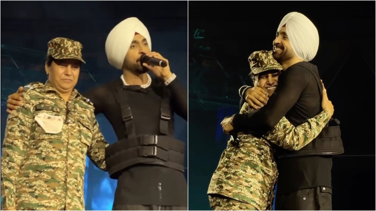 Diljit Dosanjh sees his mother in CRPF officer, invites her on stage at Delhi concert